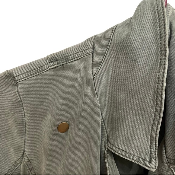 Anthropologie Green Everyday Belted Moto Utility Jacket - Picture 11 of 14